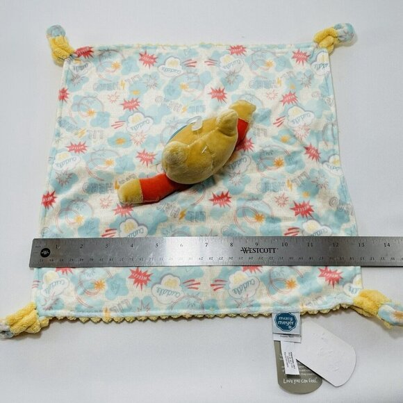 Mary Meyer Raccoon Lil Hero Security Blanket Lovey Blankie Plush Toy Baby Boy - Picture 4 of 12